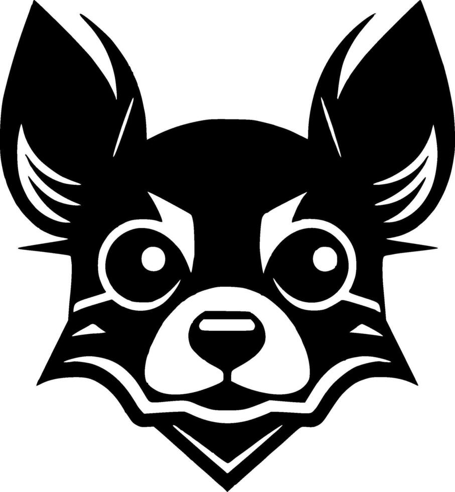 Chihuahua - Black and White Isolated Icon - illustration vector
