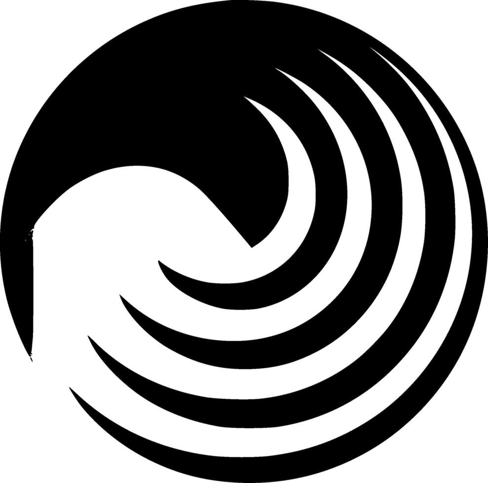 Circle - Black and White Isolated Icon - illustration vector