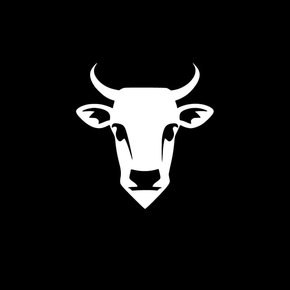 Cow, Minimalist and Simple Silhouette - illustration vector
