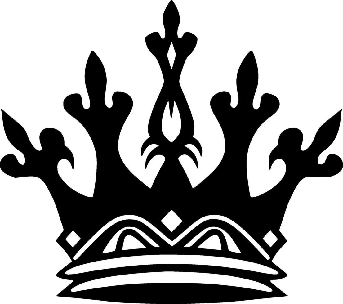 Crown, Minimalist and Simple Silhouette - illustration vector