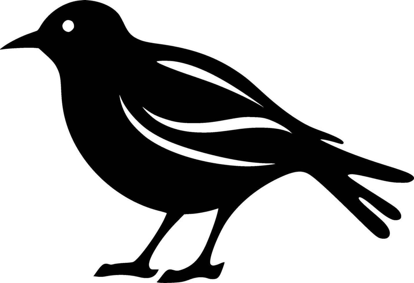 Crow - Minimalist and Flat Logo - illustration vector