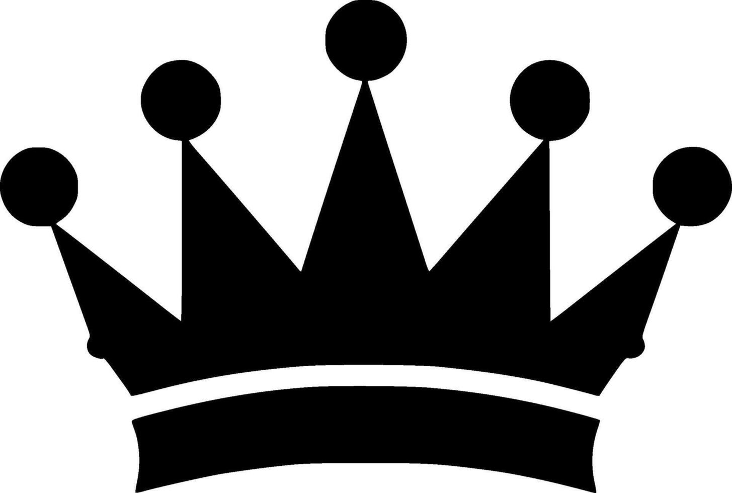 Crown, Minimalist and Simple Silhouette - illustration vector