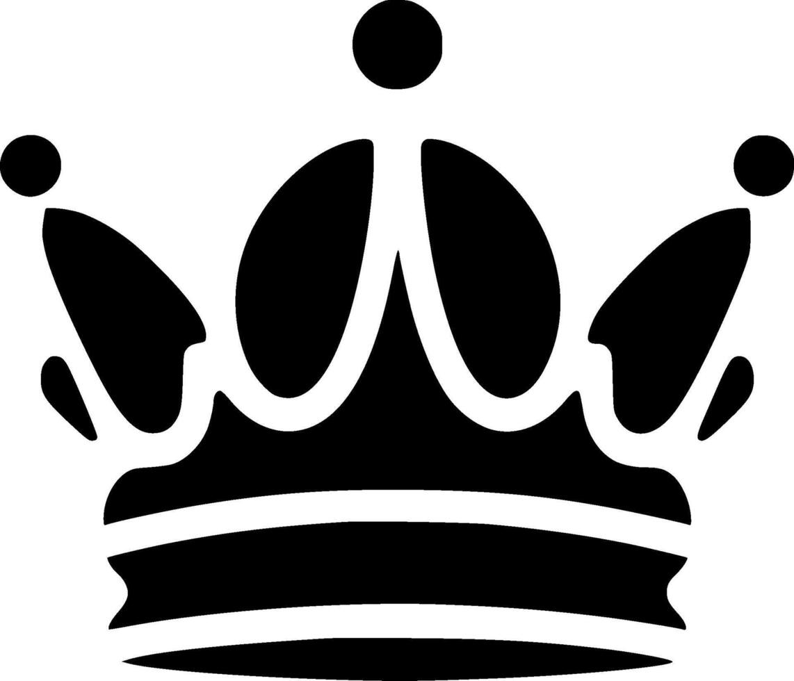 Crown, Minimalist and Simple Silhouette - illustration vector