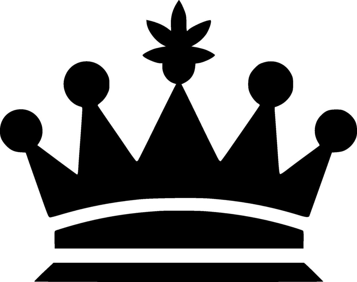 Crown, Minimalist and Simple Silhouette - illustration vector