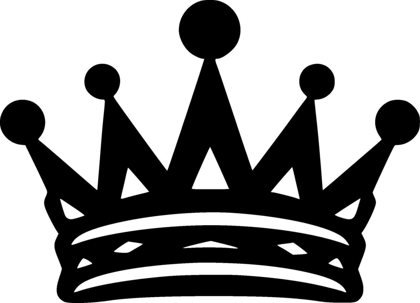 Crown, Minimalist and Simple Silhouette - illustration vector
