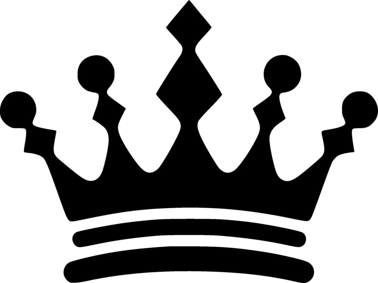 Crown, Minimalist and Simple Silhouette - illustration vector