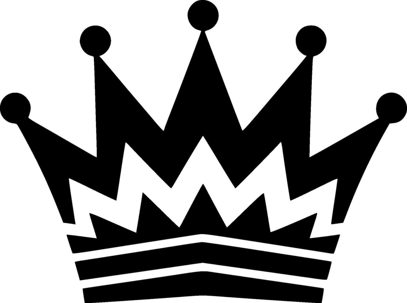 Crown, Minimalist and Simple Silhouette - illustration vector