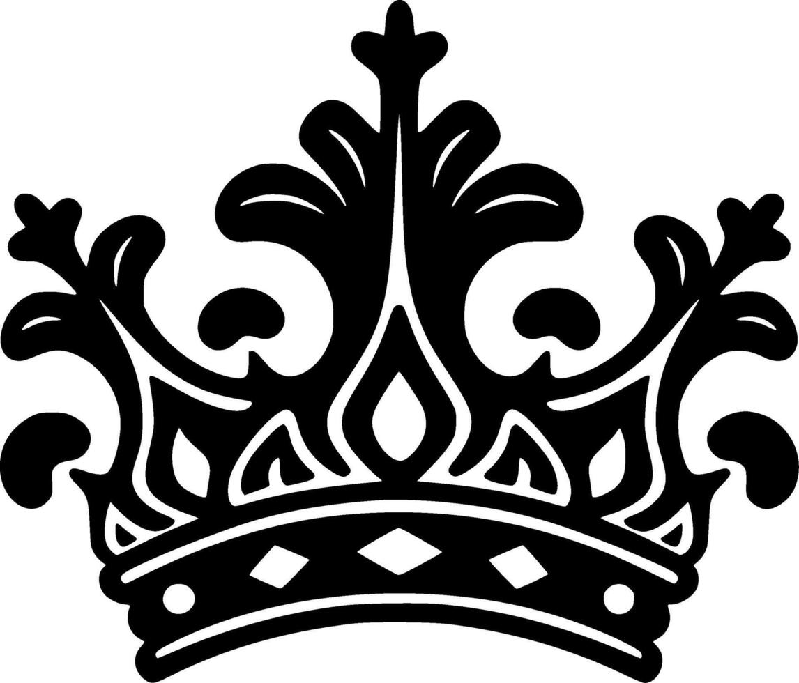 corona, negro y blanco ilustración vector