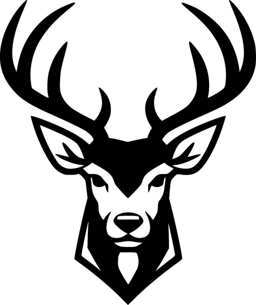 Deer, Minimalist and Simple Silhouette - illustration vector