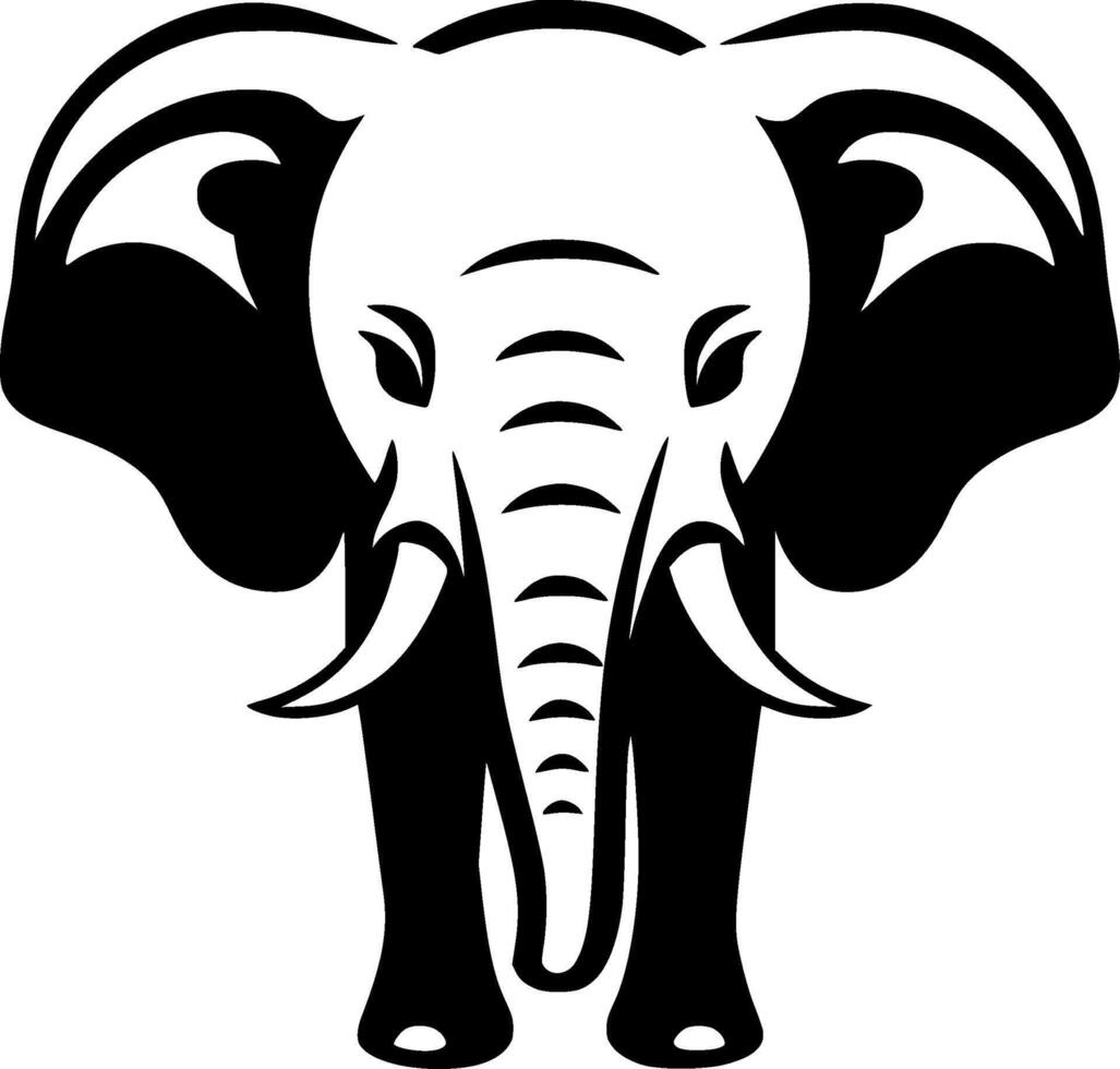 Elephant, Minimalist and Simple Silhouette - illustration vector