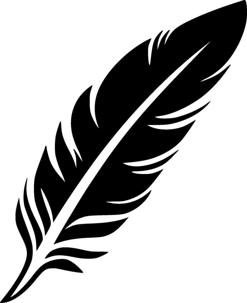 Feather - Minimalist and Flat Logo - illustration vector