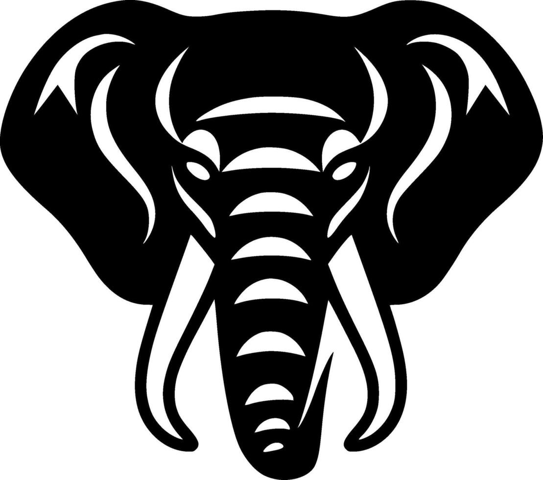 Elephant, Minimalist and Simple Silhouette - illustration vector