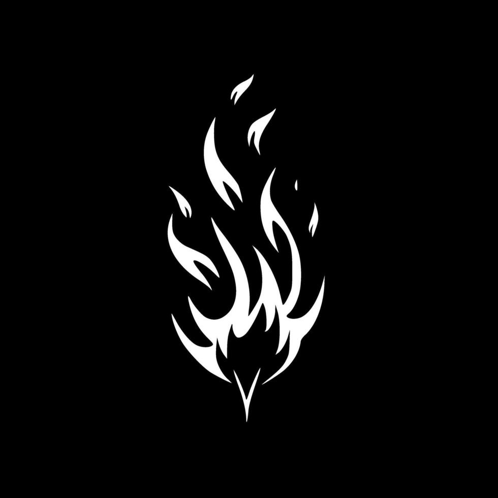 Fire, Minimalist and Simple Silhouette - illustration vector
