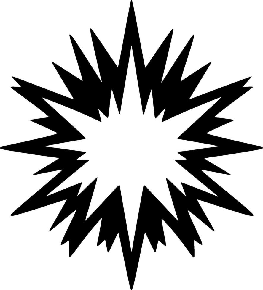Explosion, Minimalist and Simple Silhouette - illustration vector