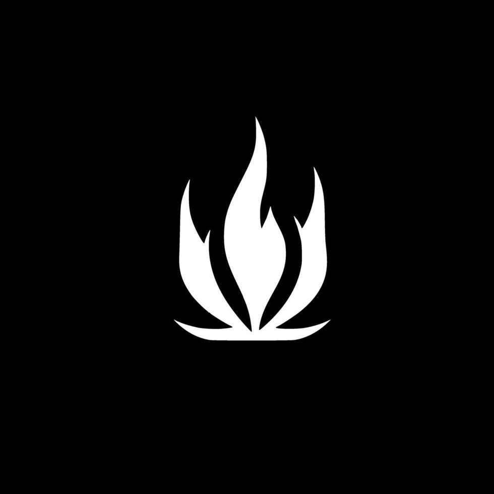 Fire, Minimalist and Simple Silhouette - illustration vector
