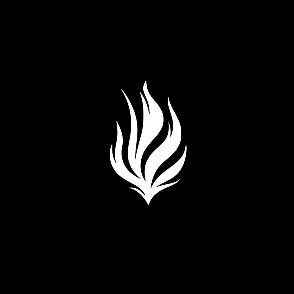 Fire - Black and White Isolated Icon - illustration vector