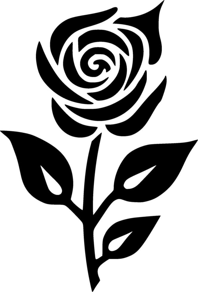 Flower, Minimalist and Simple Silhouette - illustration vector