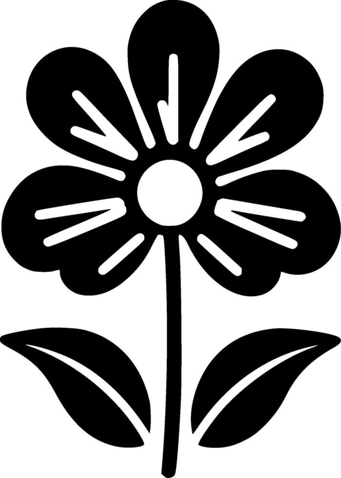 Flower, Black and White illustration vector