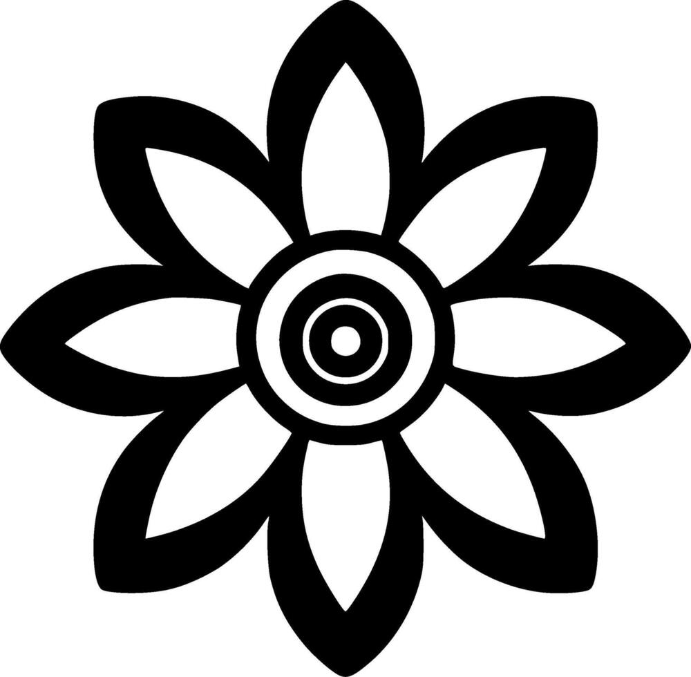 Flower - Minimalist and Flat Logo - illustration vector