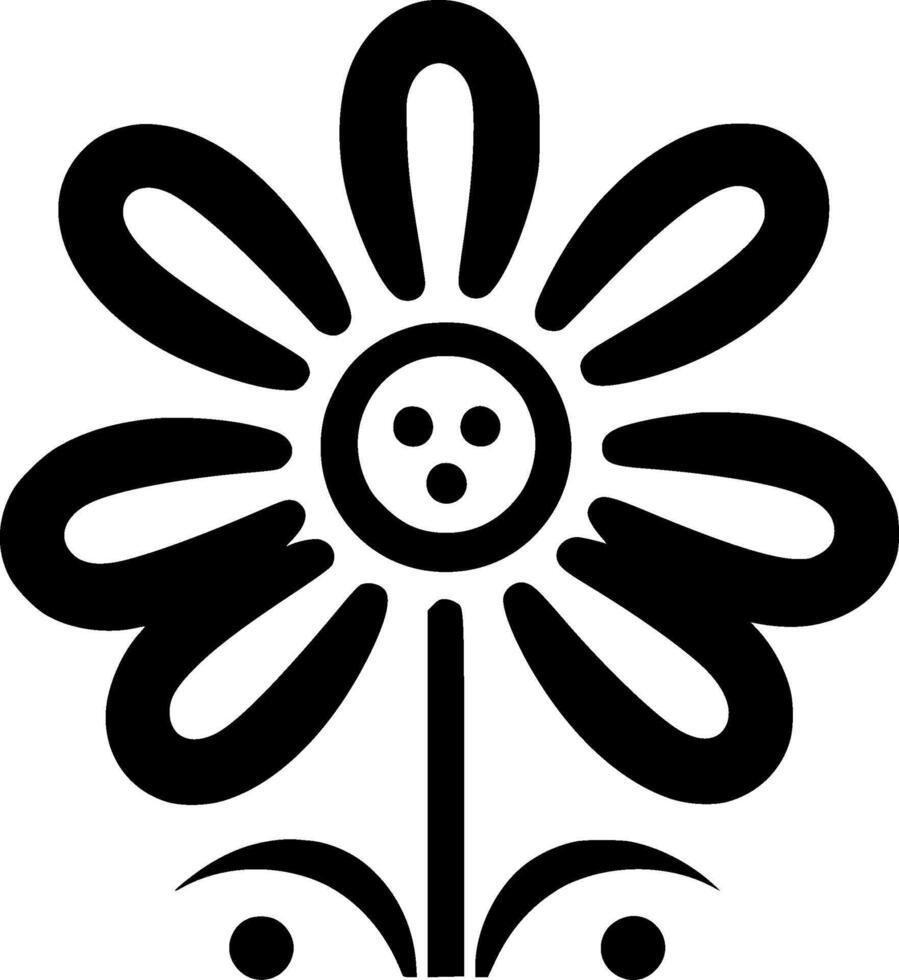 Flower, Black and White illustration vector