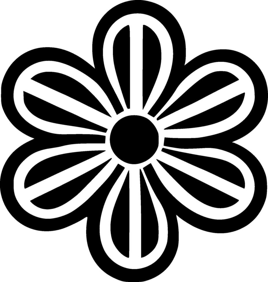 Flower, Minimalist and Simple Silhouette - illustration vector