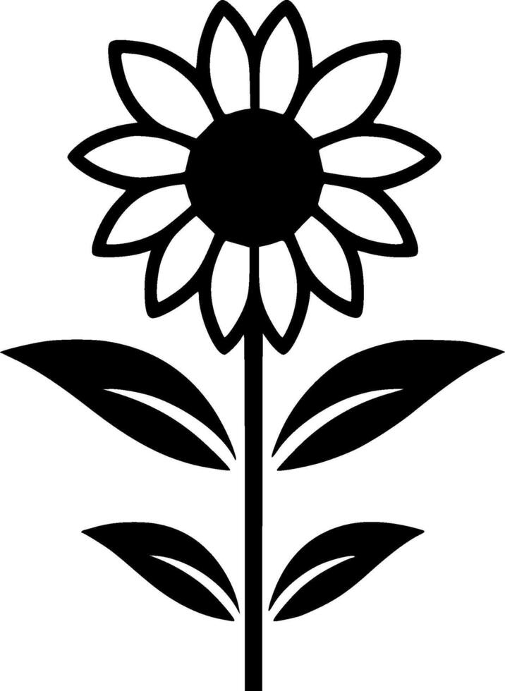 Flower, Minimalist and Simple Silhouette - illustration vector
