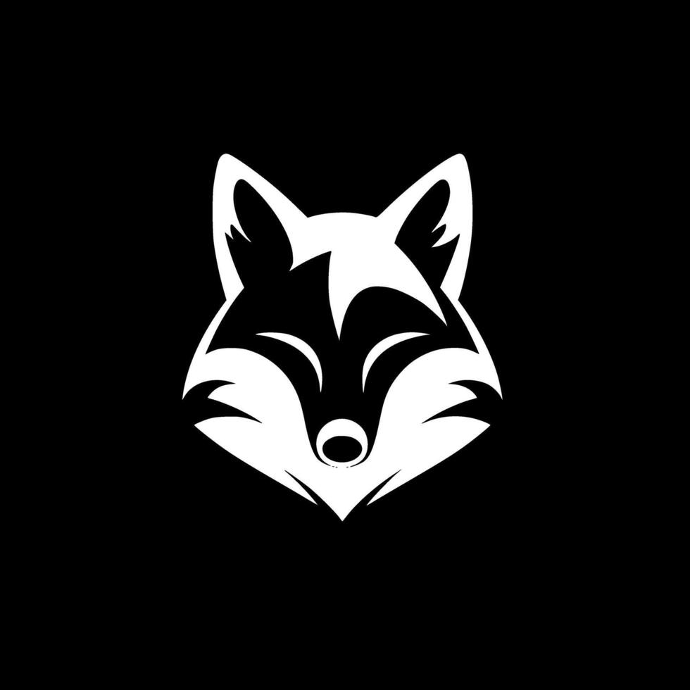 Fox, Black and White illustration vector