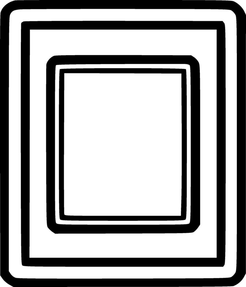 Frame - Black and White Isolated Icon - illustration vector