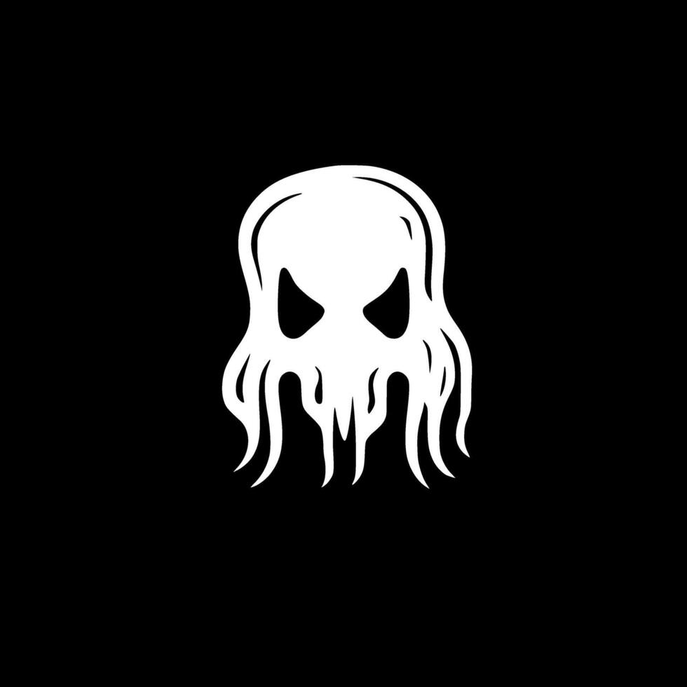 Ghost, Minimalist and Simple Silhouette - illustration vector