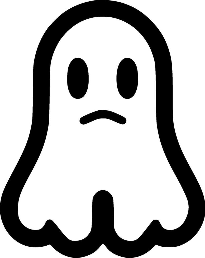 Ghost, Minimalist and Simple Silhouette - illustration vector