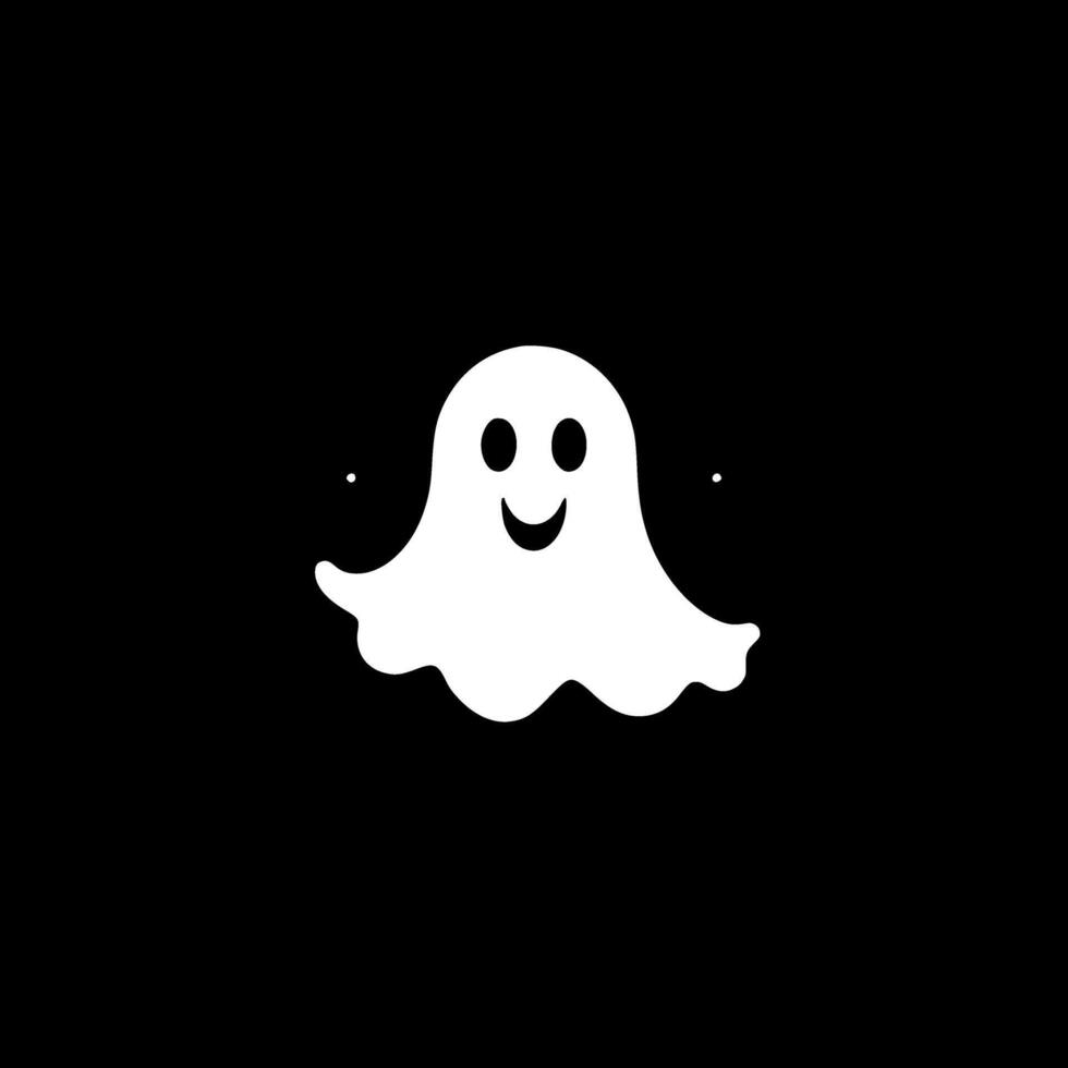 Ghost, Minimalist and Simple Silhouette - illustration vector