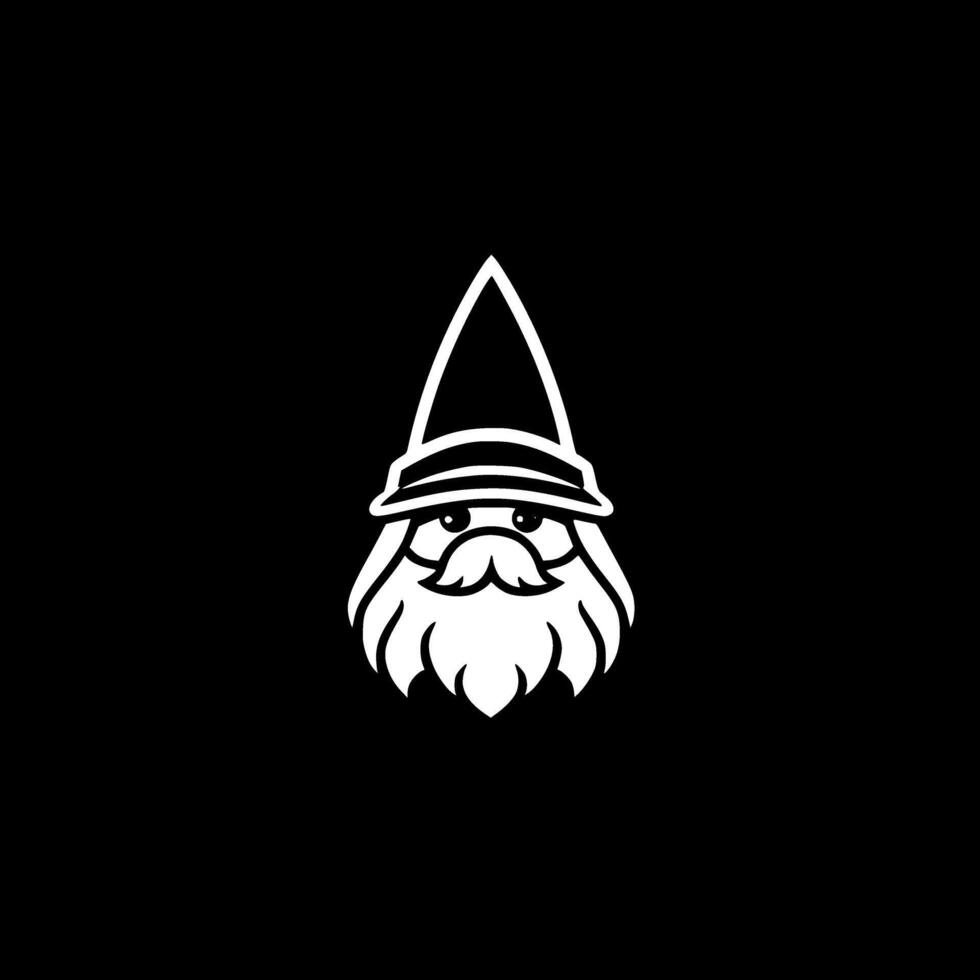 Gnome, Minimalist and Simple Silhouette - illustration vector