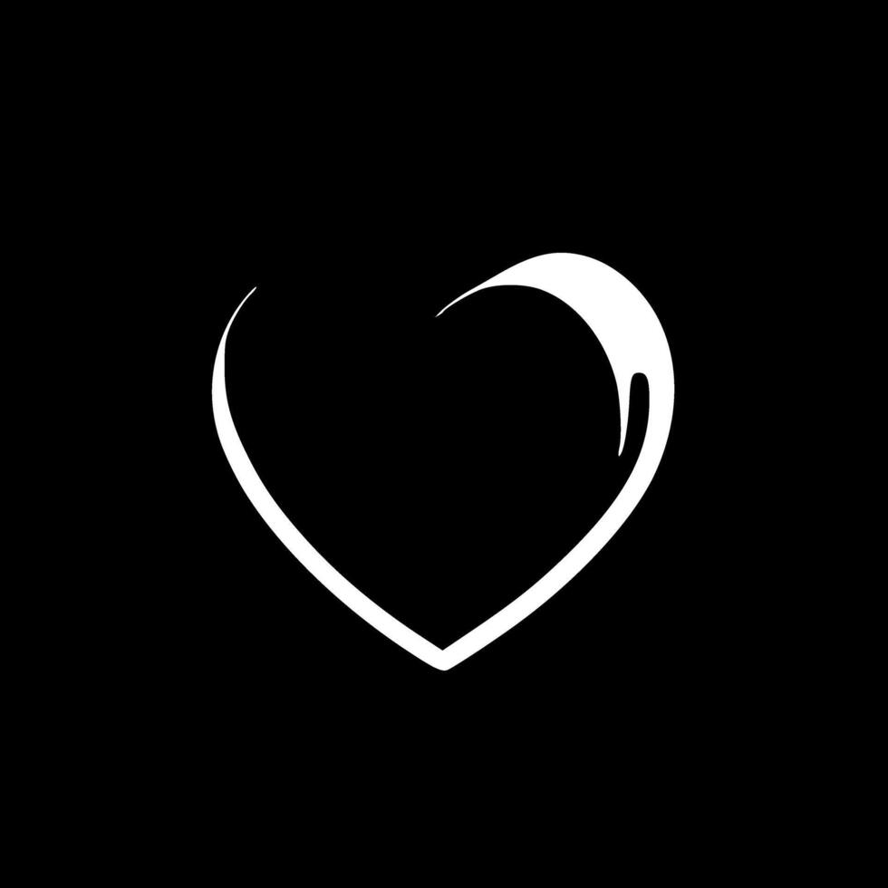 Heart, Minimalist and Simple Silhouette - illustration vector