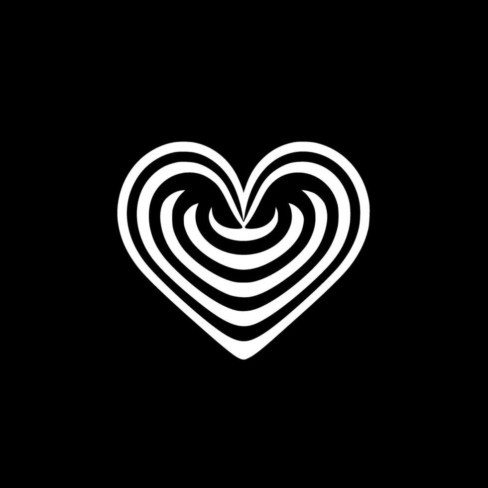 Heart, Minimalist and Simple Silhouette - illustration vector