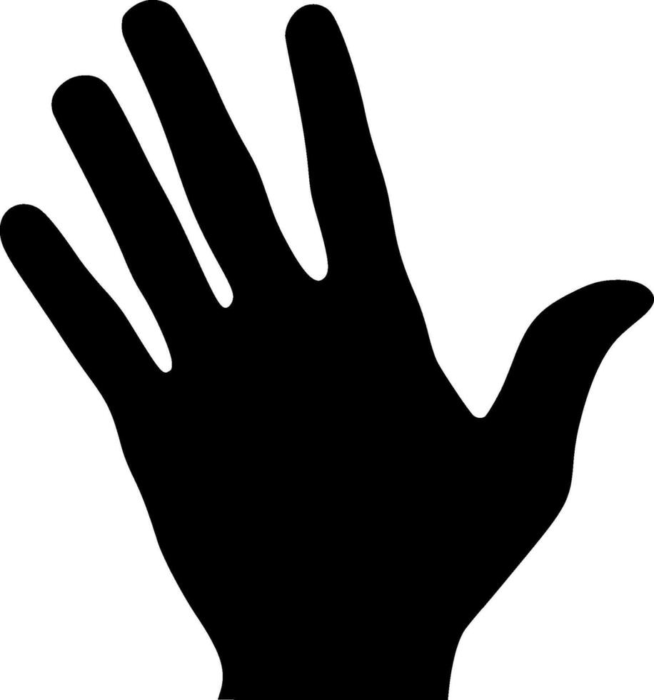 Hand, Minimalist and Simple Silhouette - illustration vector