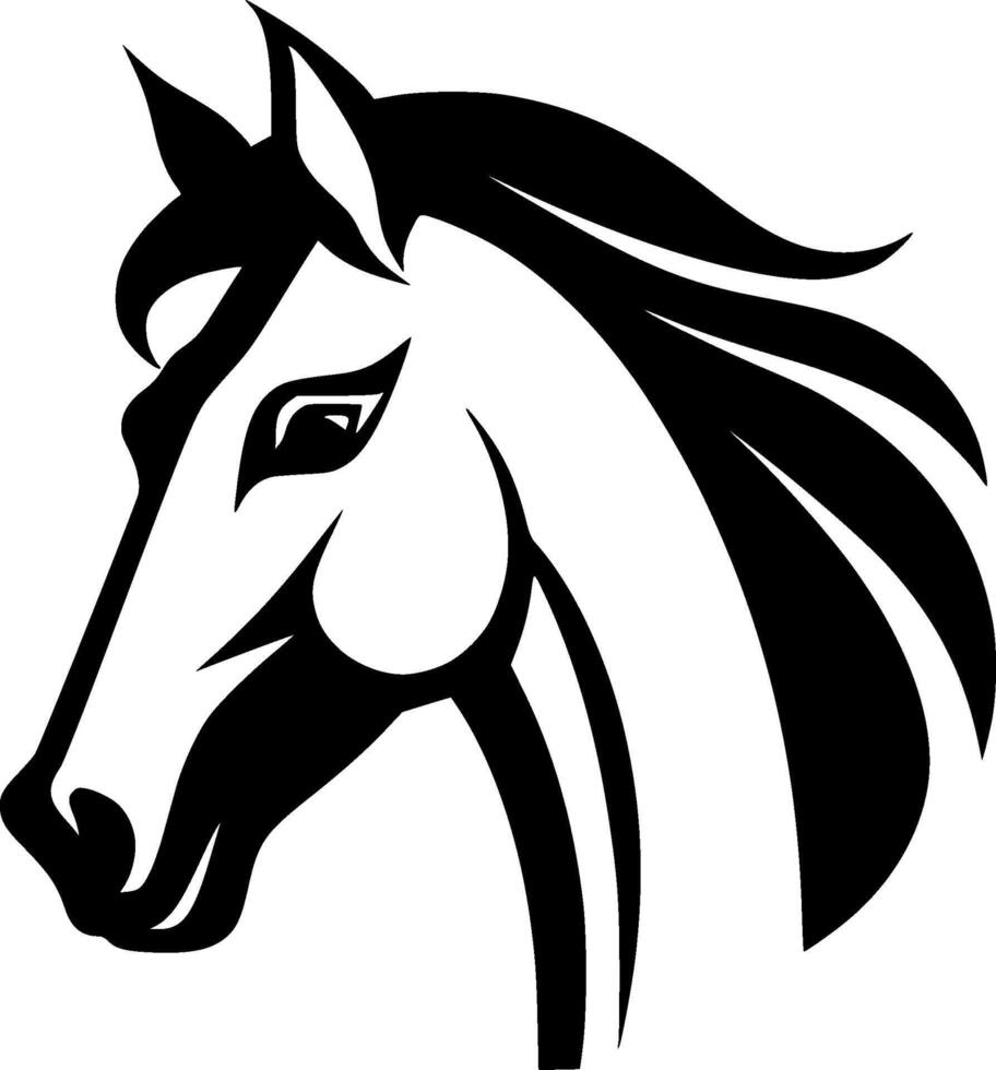 Horse, Minimalist and Simple Silhouette - illustration vector