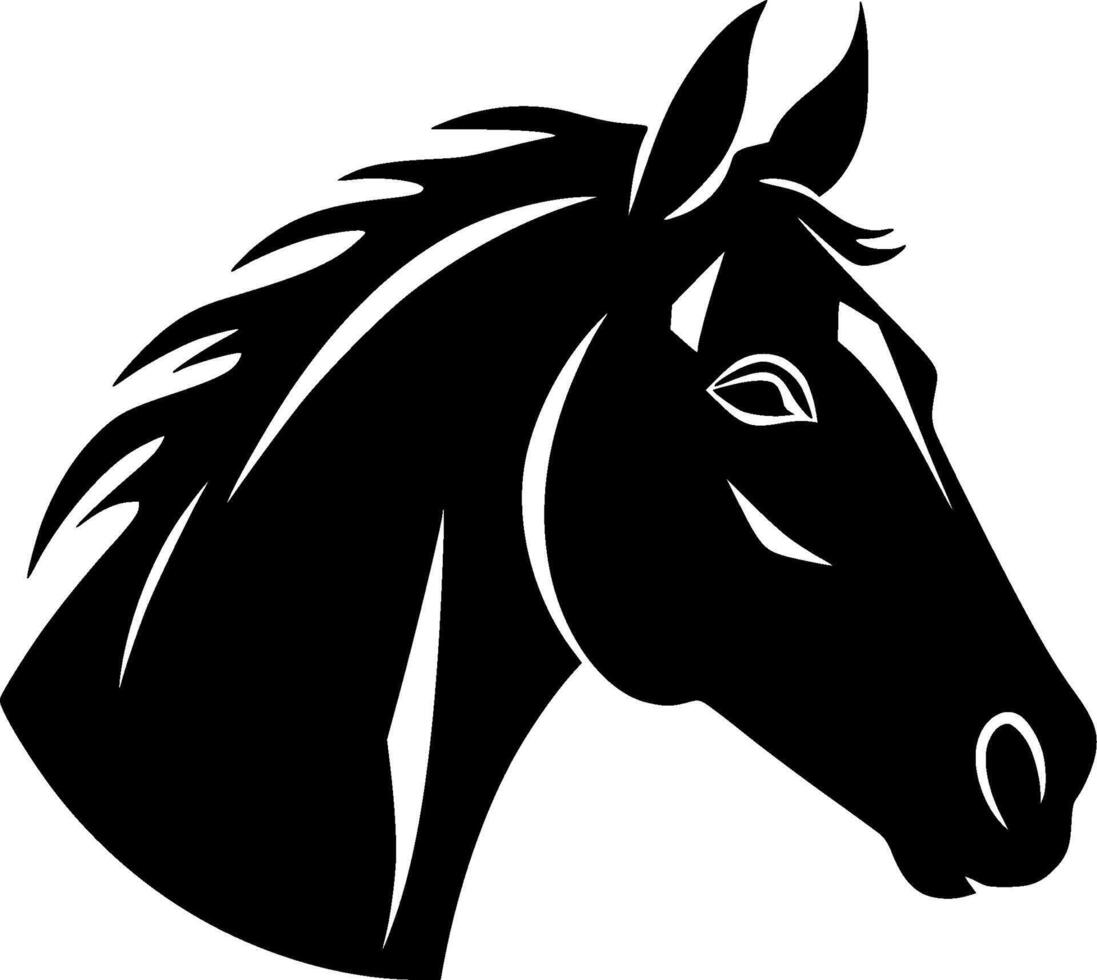 Horse, Minimalist and Simple Silhouette - illustration vector