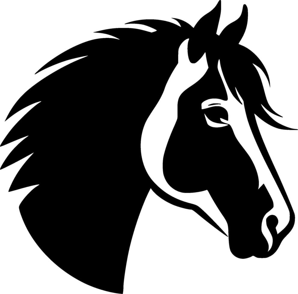 caballo - minimalista y plano logo - ilustración vector