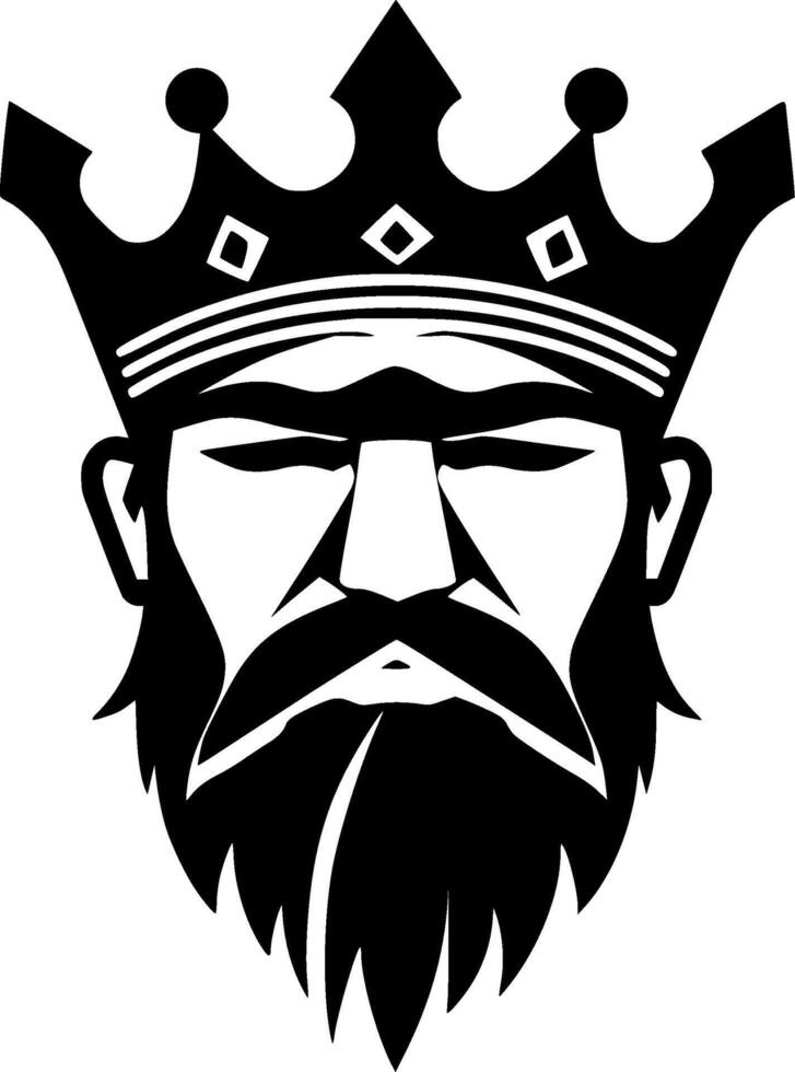 Rey - minimalista y plano logo - ilustración vector