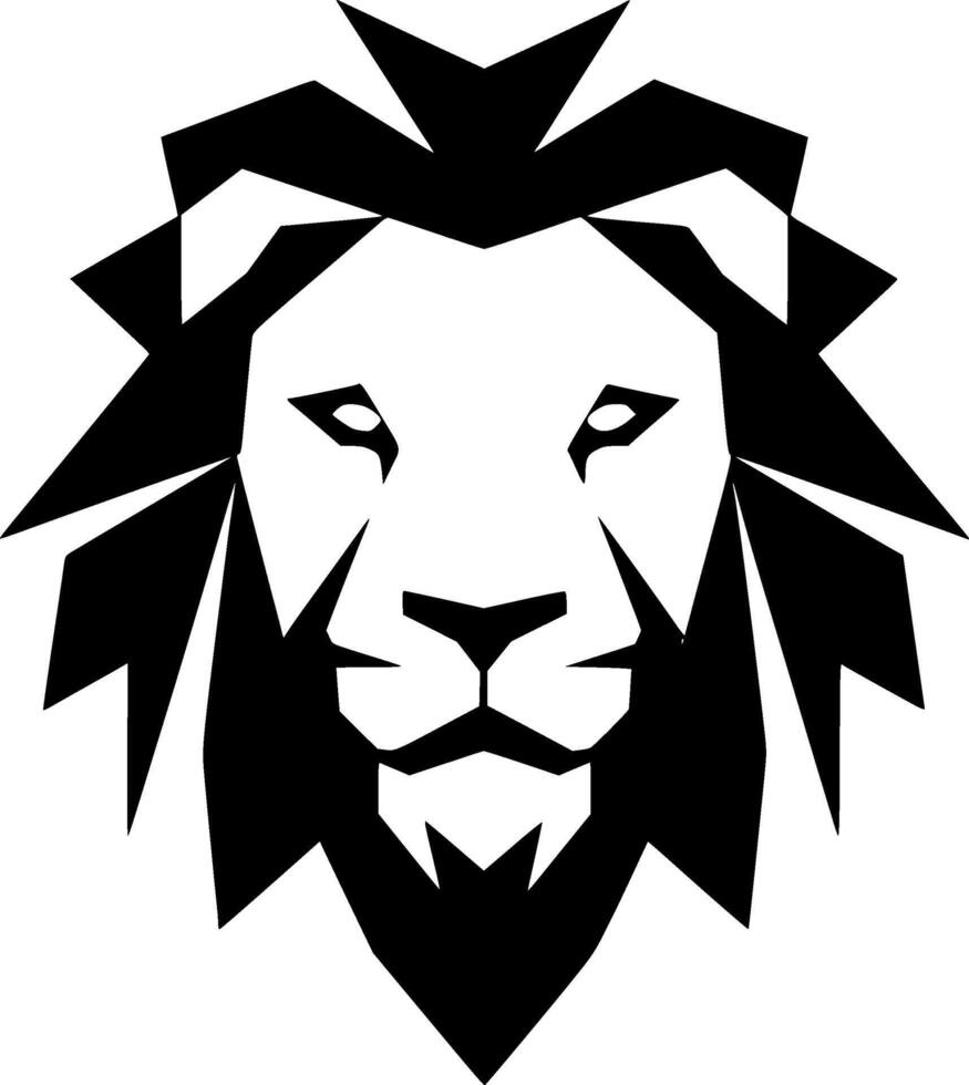 Lion, Minimalist and Simple Silhouette - illustration vector