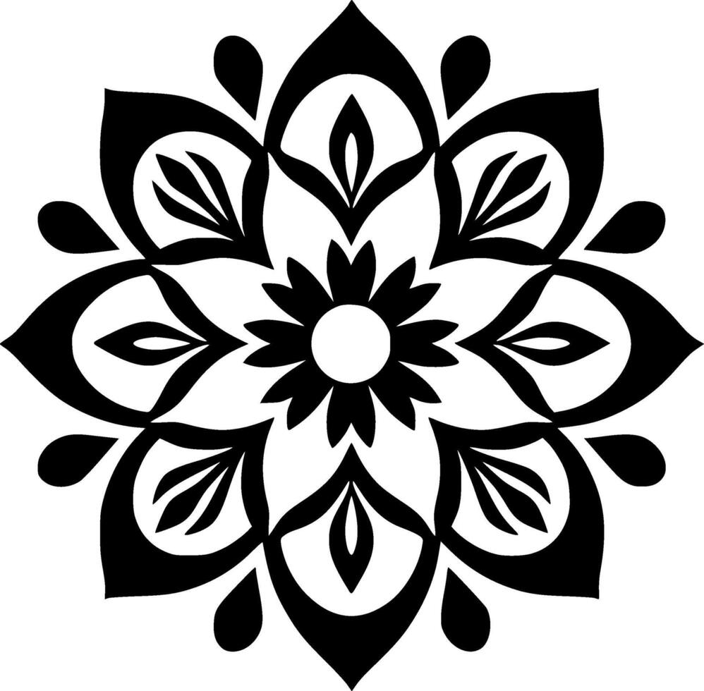 Mandala - Minimalist and Flat Logo - illustration vector