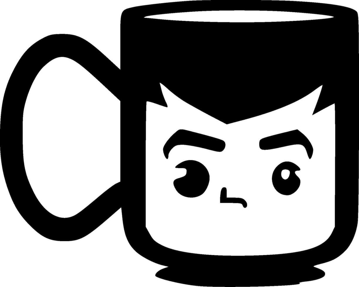 Mug, Minimalist and Simple Silhouette - illustration vector