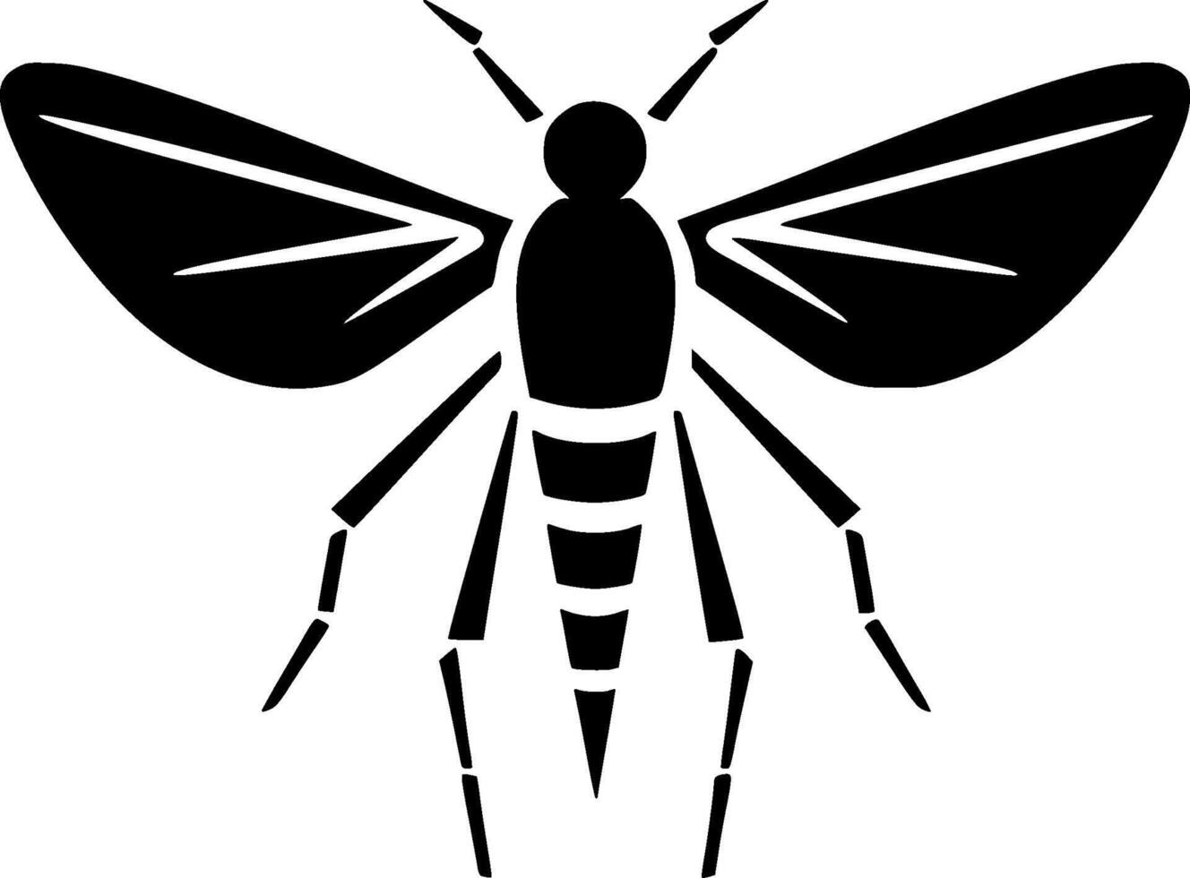 Mosquito, Minimalist and Simple Silhouette - illustration vector