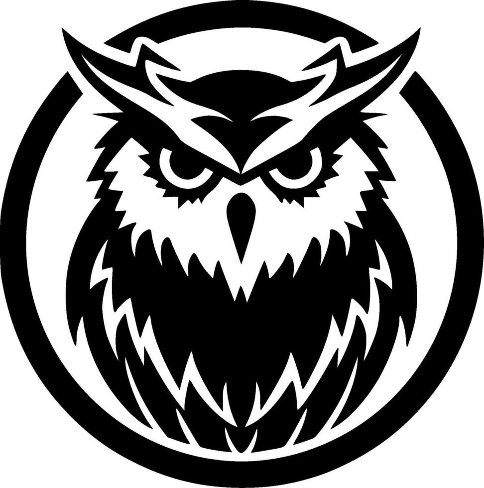 Owl, Minimalist and Simple Silhouette - illustration vector