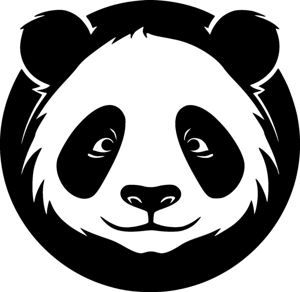 Panda, Minimalist and Simple Silhouette - illustration vector