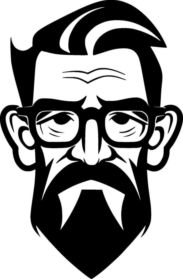Papa, Minimalist and Simple Silhouette - illustration vector