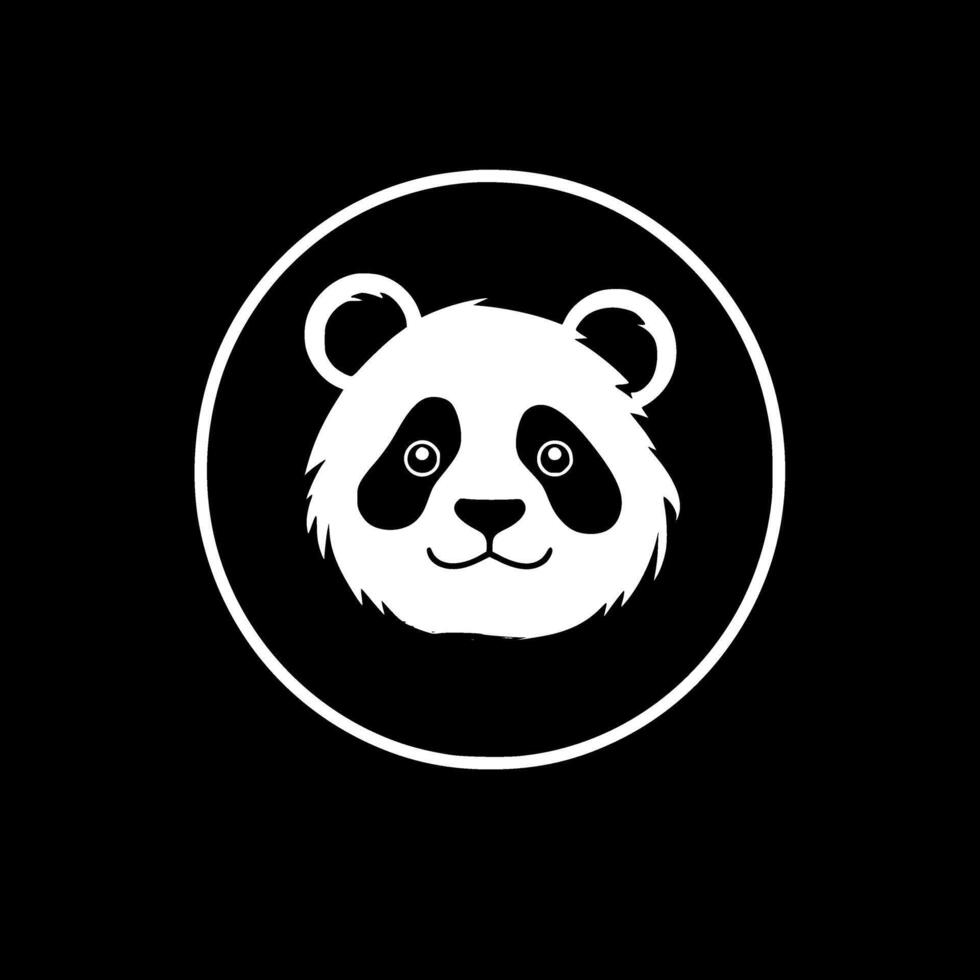 Panda, Minimalist and Simple Silhouette - illustration vector