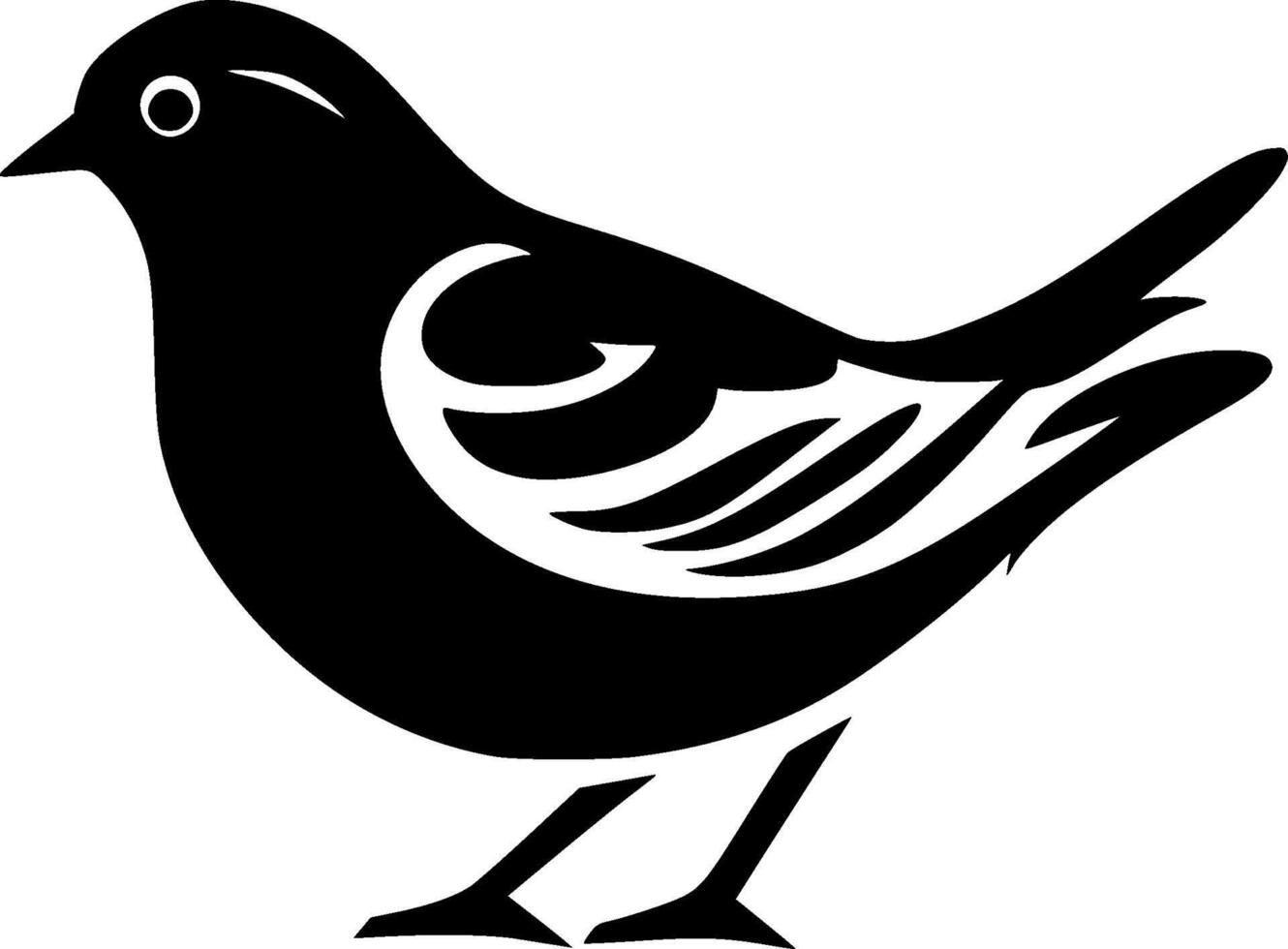 paloma, negro y blanco ilustración vector