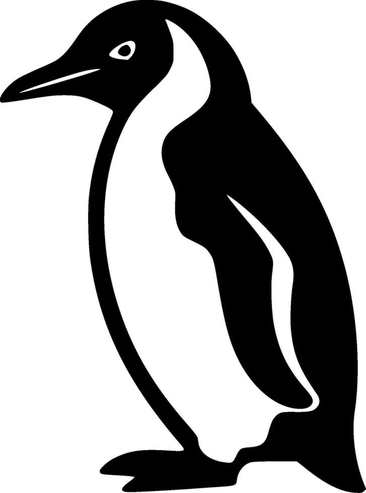 Penguin, Minimalist and Simple Silhouette - illustration vector