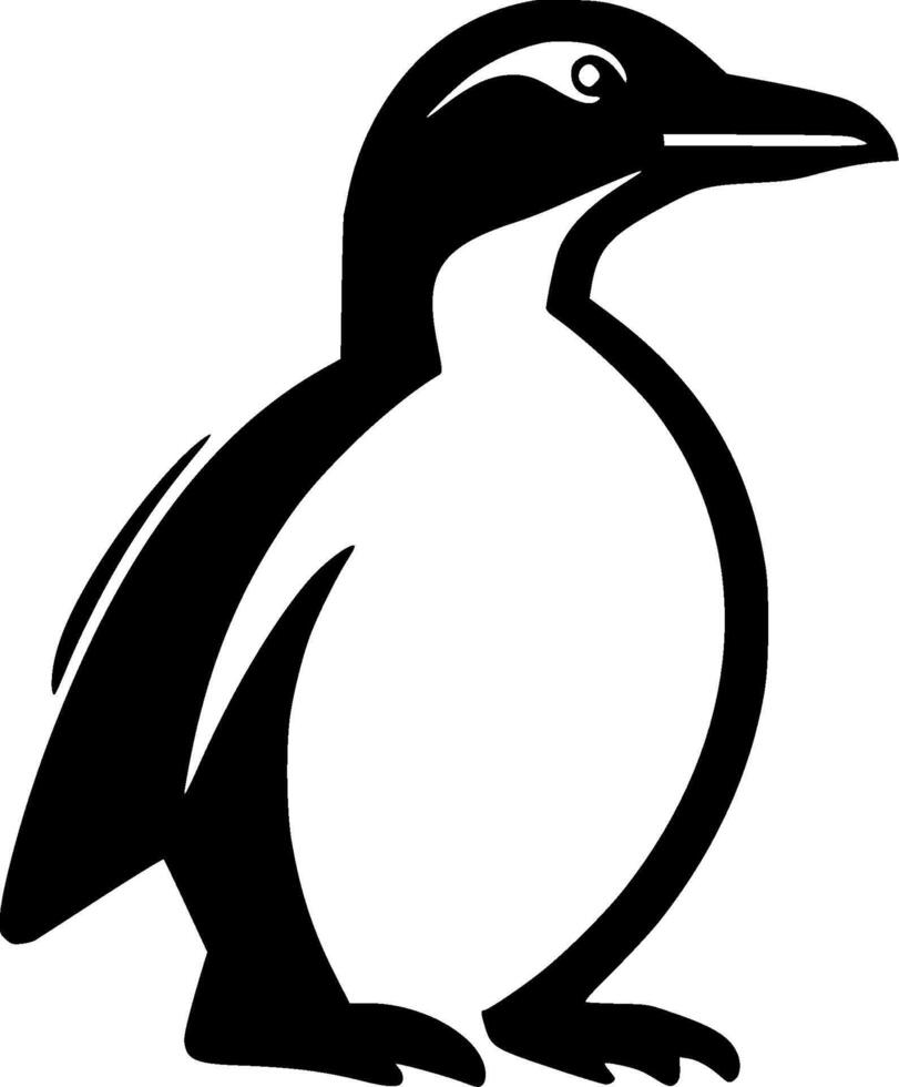 Penguin, Minimalist and Simple Silhouette - illustration vector